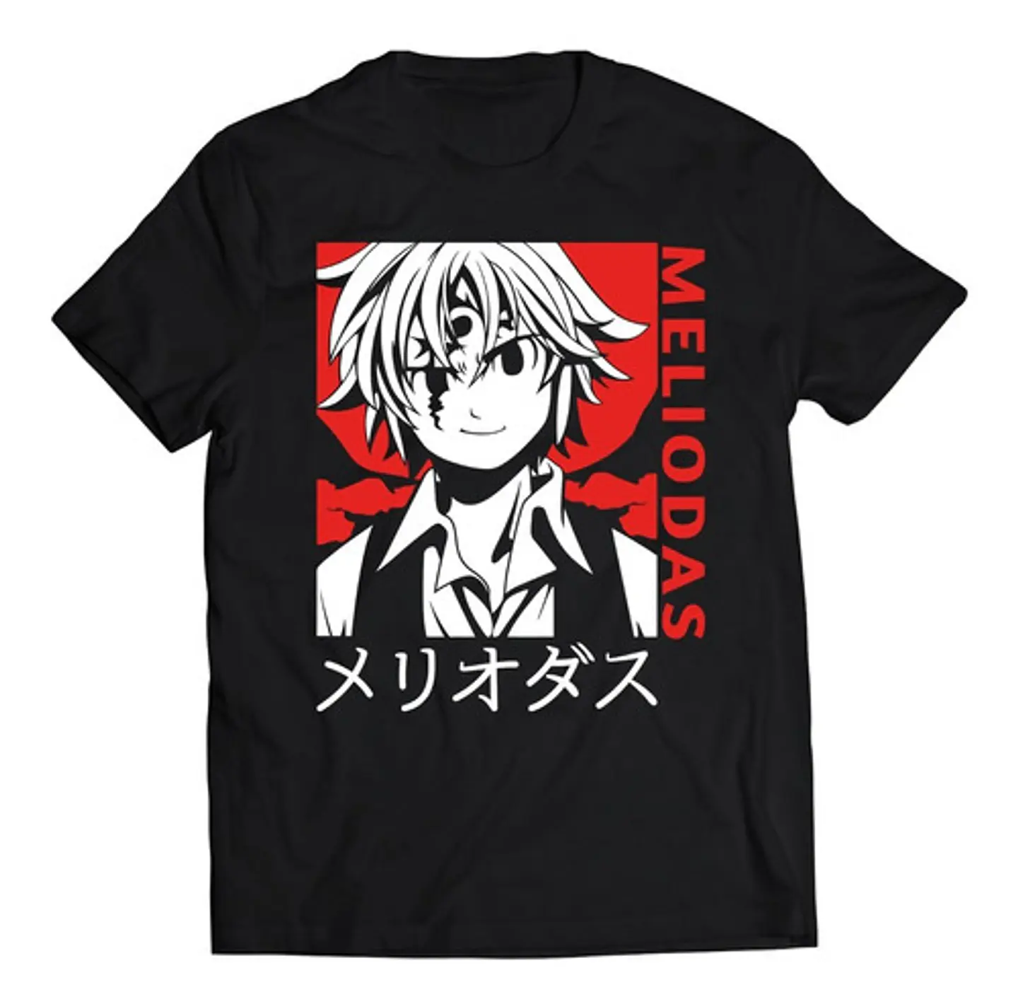 Polera Nanatsu No Taizai Meliodas Fondo Rojo | Anime Japonés 1