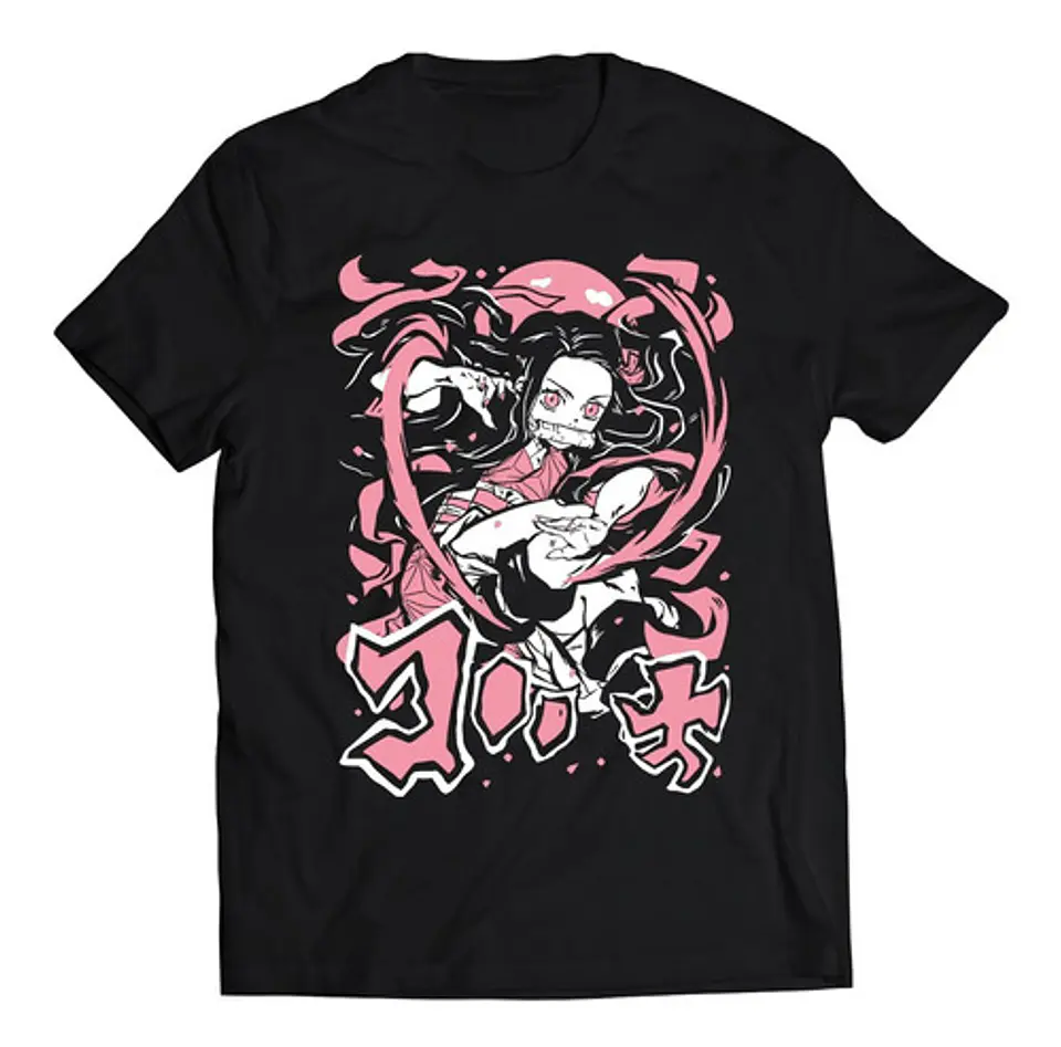 Polera Demon Slayer Nezuko Rosa | Anime Japonés 1