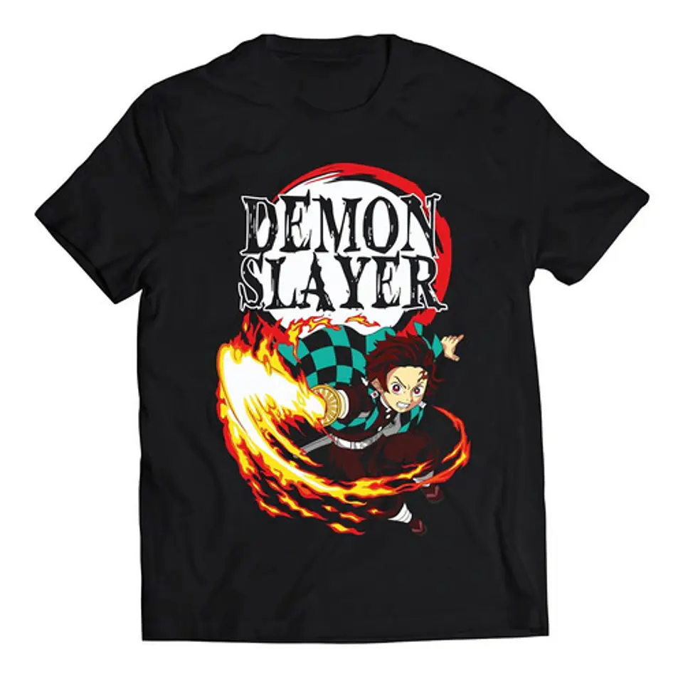 Polera Demon Slayer Tanjiro Llama | Anime Japonés 1