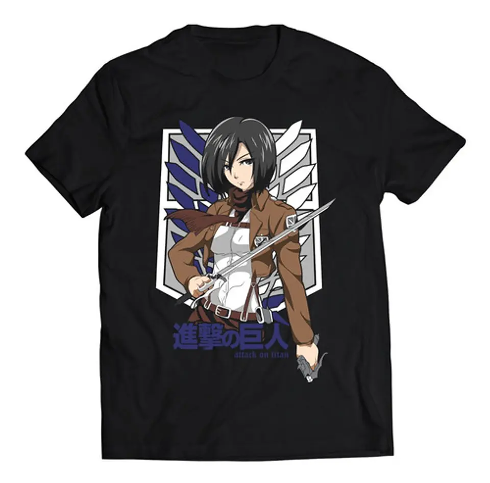 Polera Shingeki No Kyojin Mikasa | Anime Japonés 1