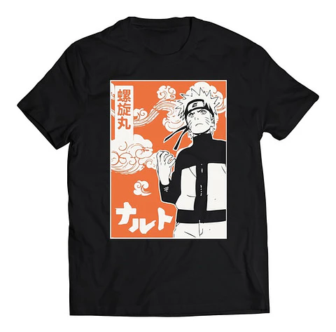 Polera Naruto En Naranjo | Anime Japonés