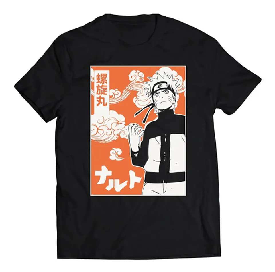 Polera Naruto En Naranjo | Anime Japonés 1