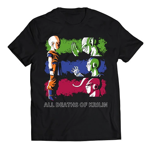 Polera Dragon Ball Las Muertes De Krillin | Anime Japonés