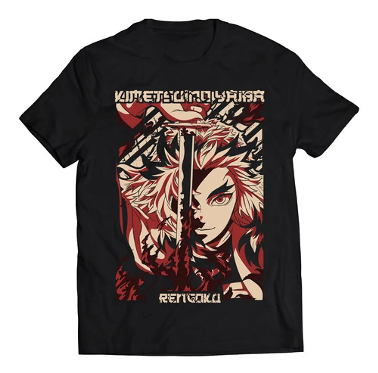 Polera Demon Slayer Rengoku Dark | Anime Japonés 1