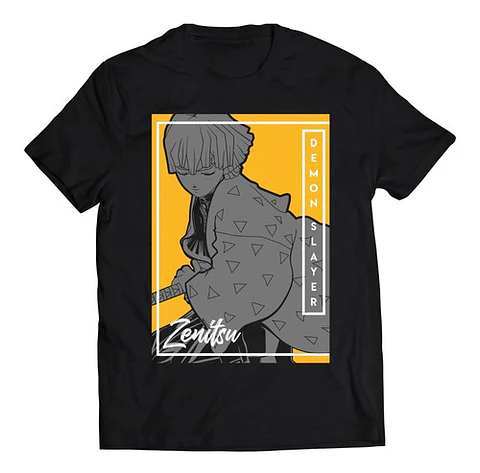 Polera Demon Slayer Zenitsu Recuadro | Anime Japonés
