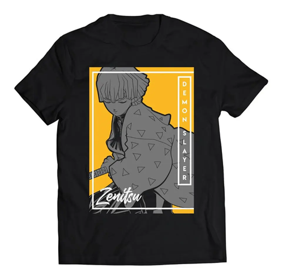 Polera Demon Slayer Zenitsu Recuadro | Anime Japonés 1