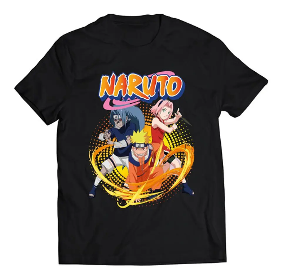 Polera Naruto Sakura Sasuke Pequeños | Anime Japonés 1