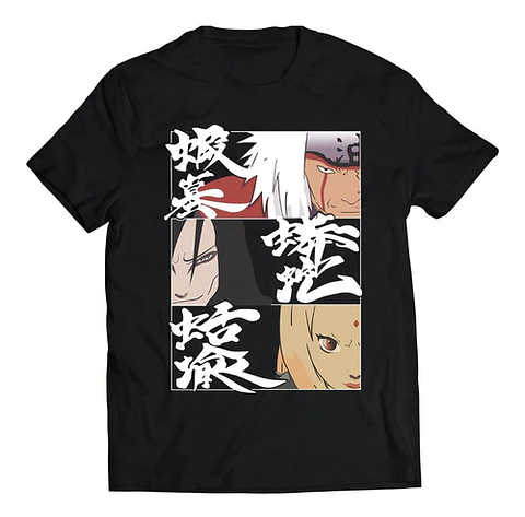 Polera Naruto 3 Jiraiya Orochimaru Tsunade | Anime Japonés