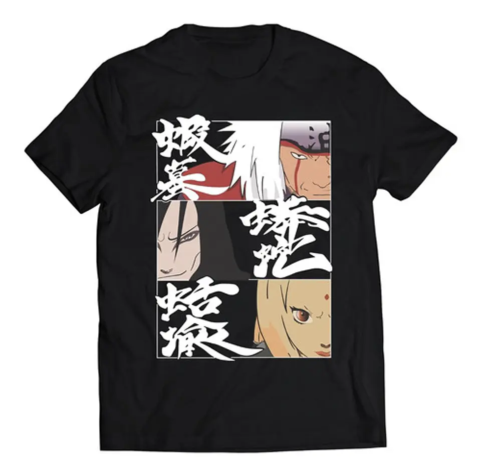 Polera Naruto 3 Jiraiya Orochimaru Tsunade | Anime Japonés 1