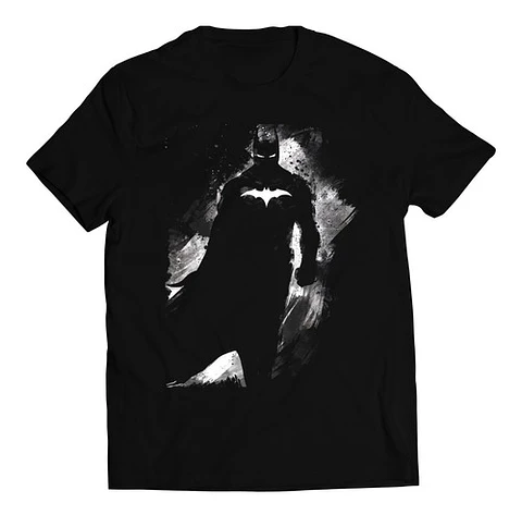 Polera Dc - Batman Grey Brush | Estilo Exclusivo