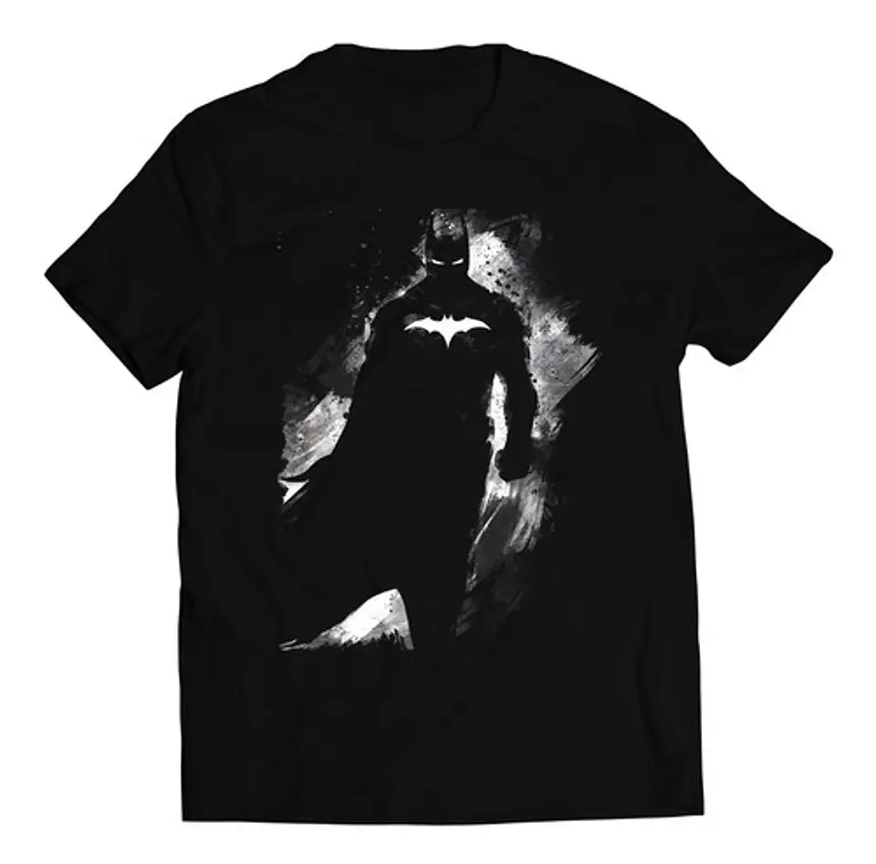 Polera Dc - Batman Grey Brush | Estilo Exclusivo 1