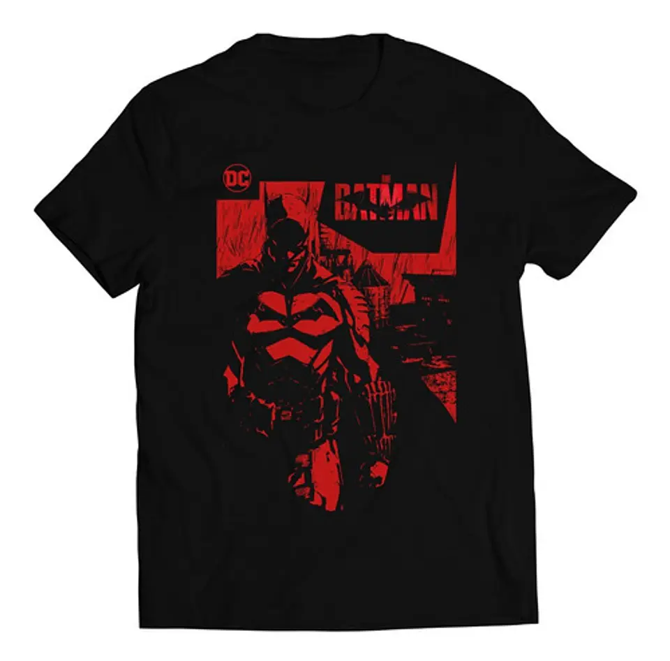Polera Dc - Batman Red Background | Estilo Exclusivo 1