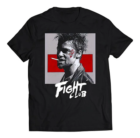 Polera Películas - Fight Club Red And Grey | Estilo Exclusivo