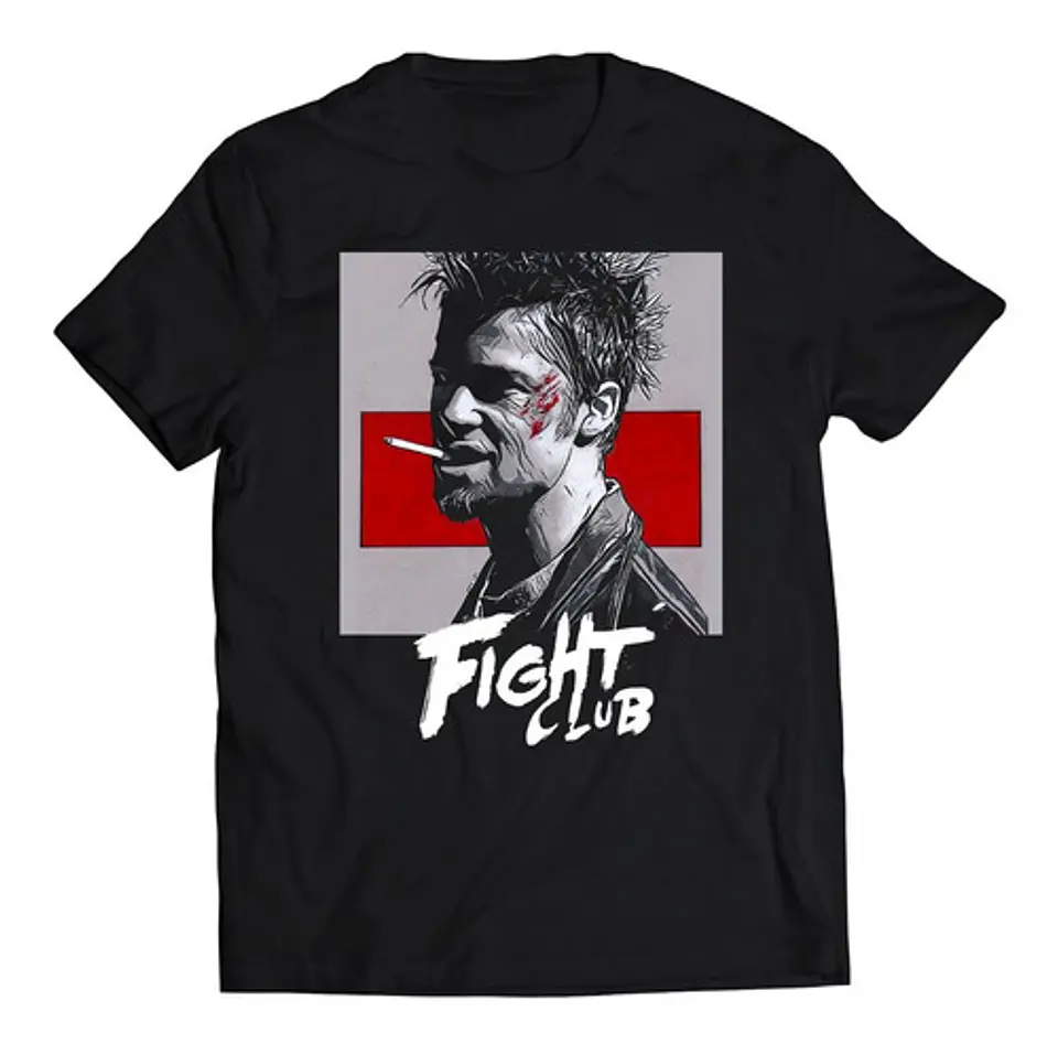 Polera Películas - Fight Club Red And Grey | Estilo Exclusivo 1