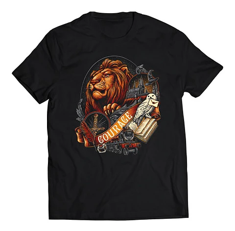 Polera Películas - Harry Potter Casa Gryffindor Coraje | Estilo Exclusivo