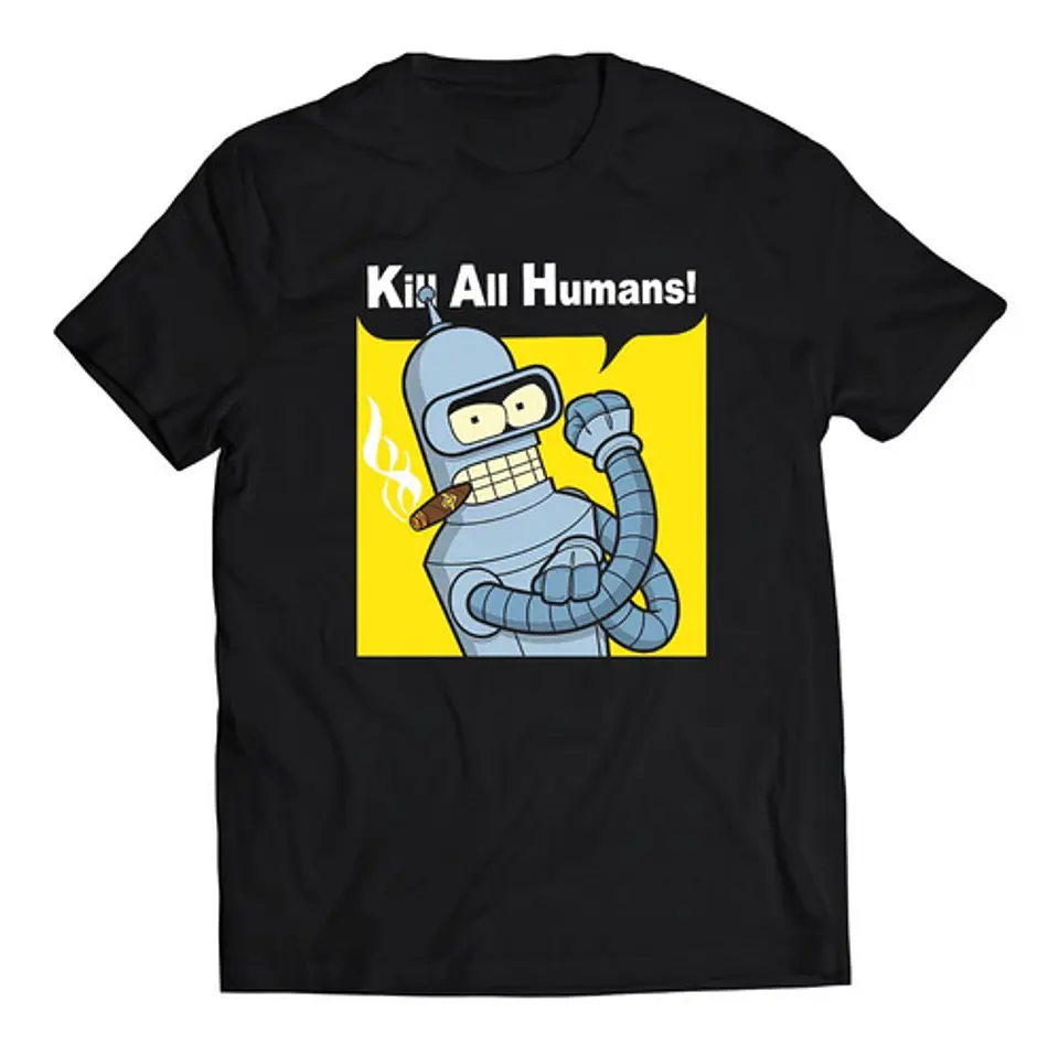 Polera Series - Futurama Bender Kill All Humans | Estilo Exclusivo 1