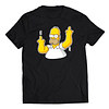 Polera Series  - Los Simpsons Homero Dedo Del Medio