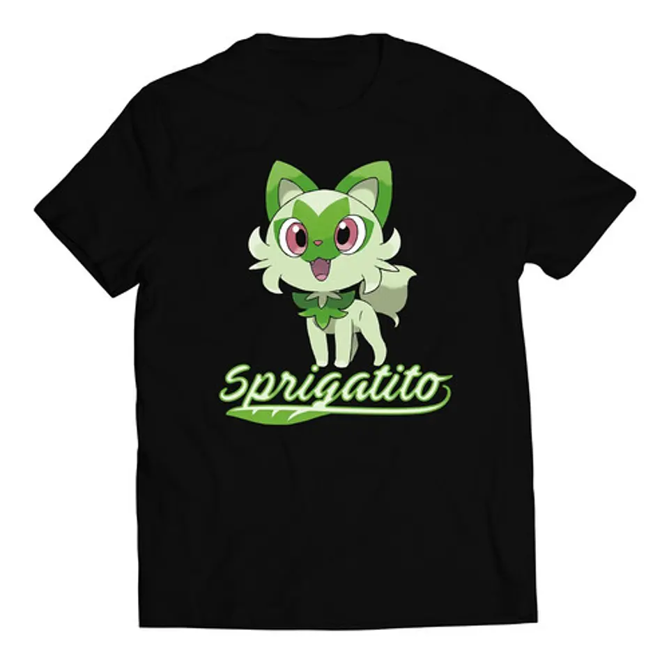 Polera Pokémon Sprigatito | Ropa Gamer 1
