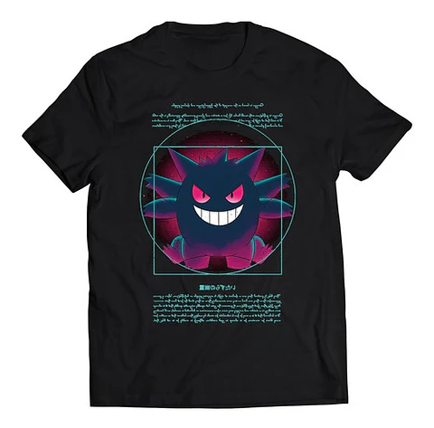 Polera Pokémon Gengar Da Vinci | Ropa Gamer