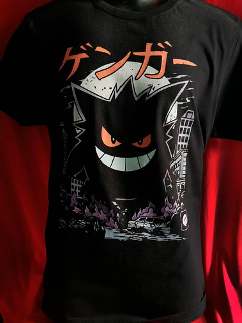 Polera Pokémon Gengar City | Ropa Gamer