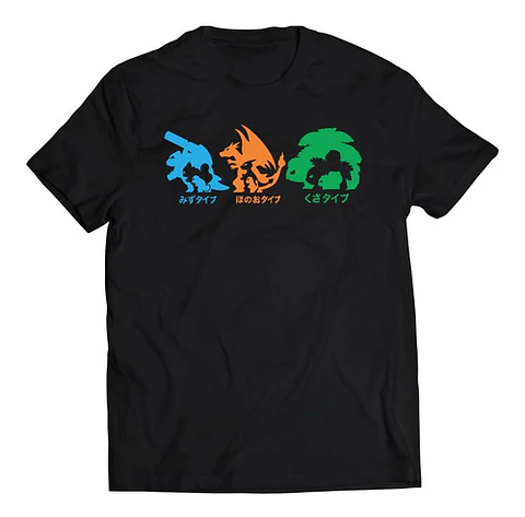 Polera Pokémon Starters Primera Generación | Ropa Gamer