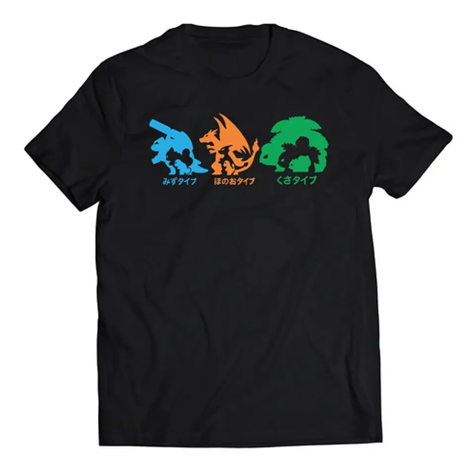Polera Pokémon Starters Primera Generación | Ropa Gamer 1