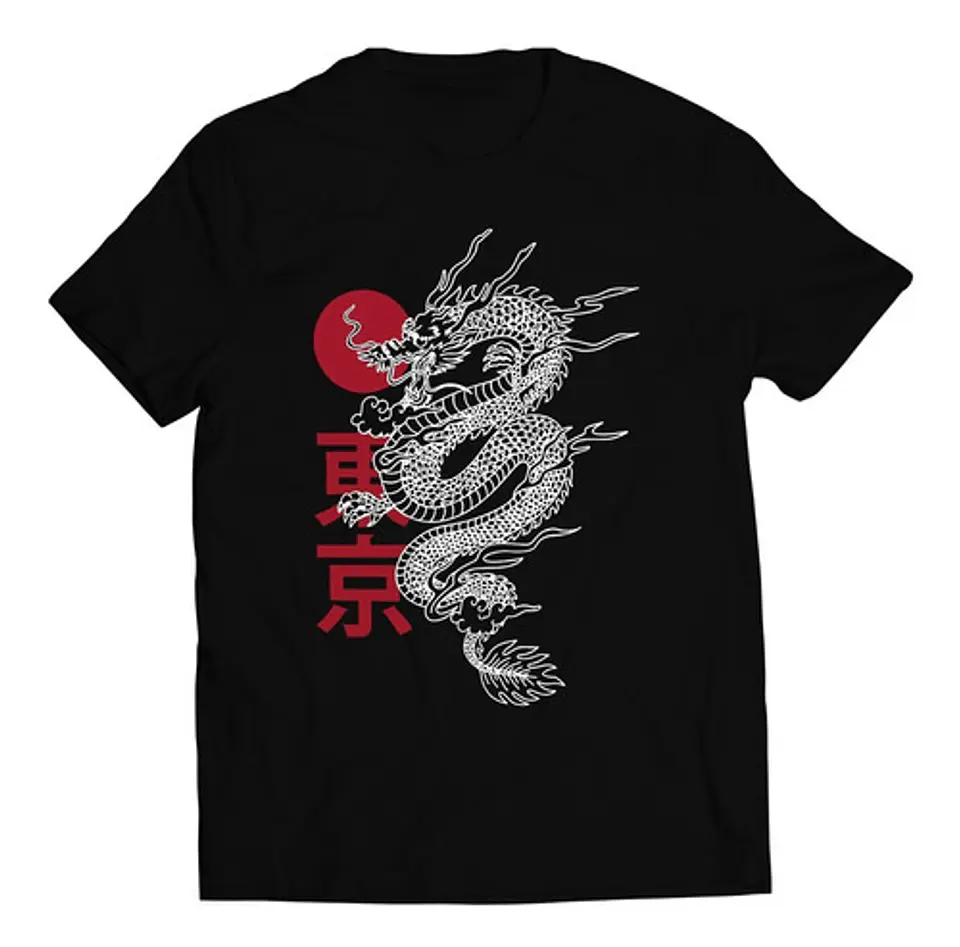 Polera Dragon - White Dragon | Estilo Exclusivo 1