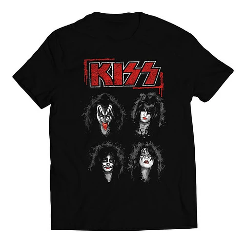Polera Kiss - Four Faces | Rock