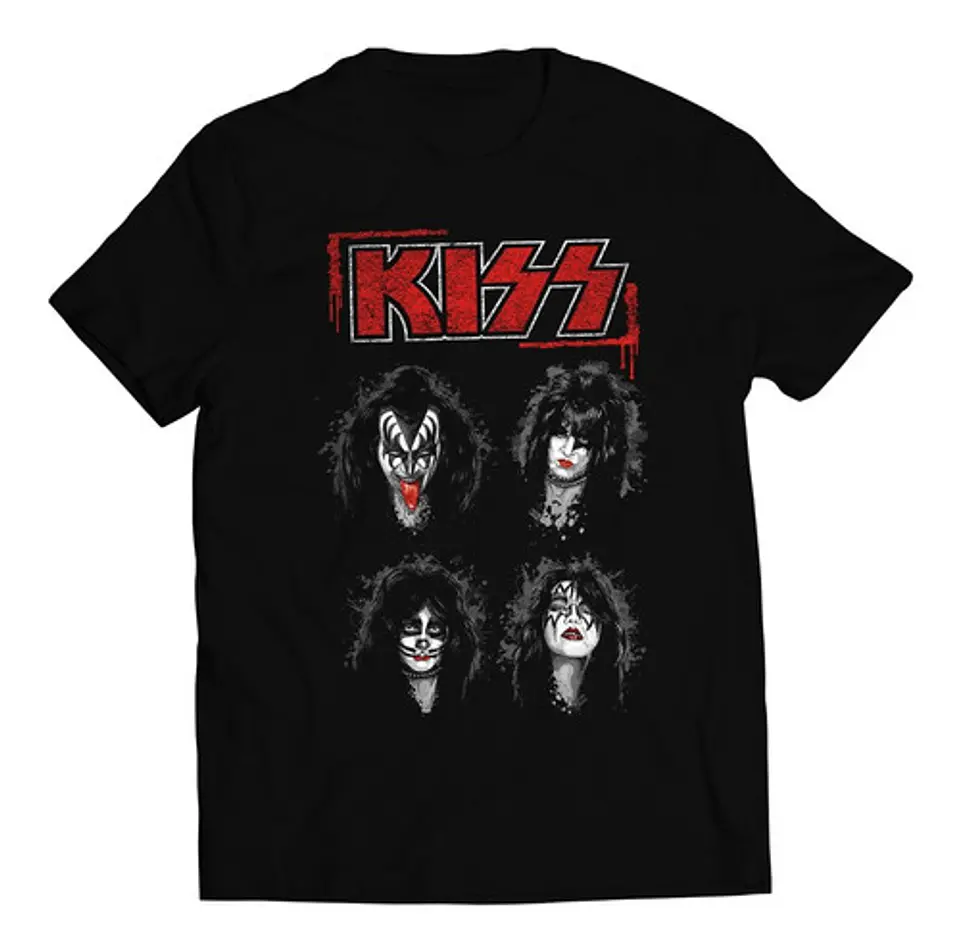 Polera Kiss - Four Faces | Rock 1