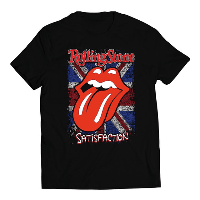 Polera The Rolling Stones - Satisfaction Uk Flag