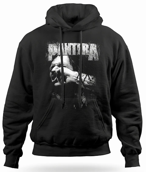 Polerón Canguro Pantera - Vulgar Display of Power White | Metal