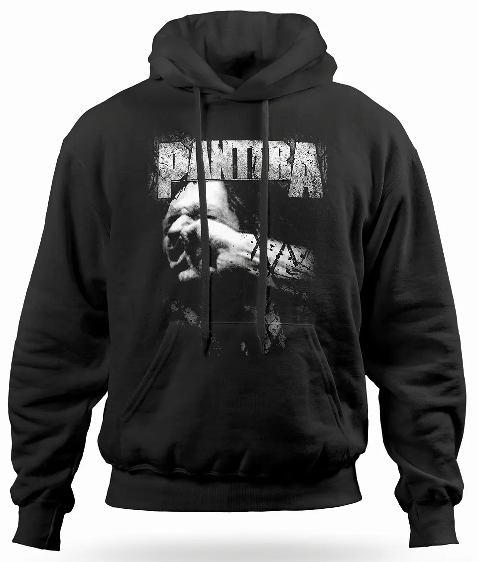 Polerón Canguro Pantera - Vulgar Display of Power White | Metal 1