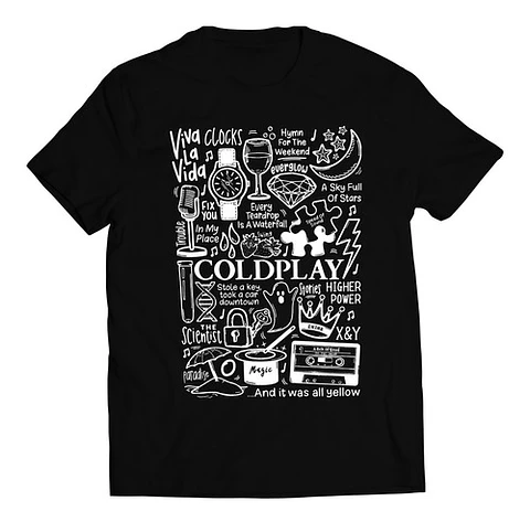 Polera Coldplay - Temazos White | Indie Rock