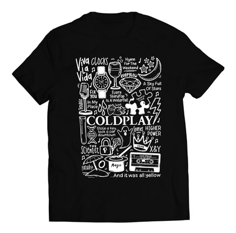Polera Coldplay - Temazos White | Indie Rock 1