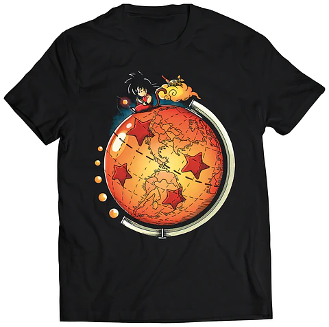 Polera Dragon Ball - Pequeño Gokú y la Dragon Ball | Anime Japonés