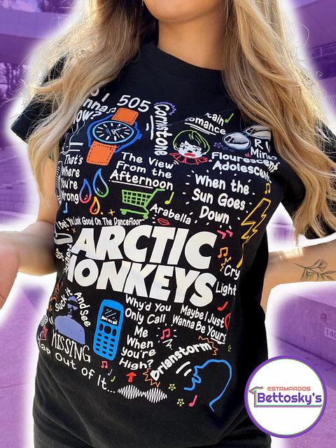 Polera Arctic Monkeys - Temazos Color | Indie Rock