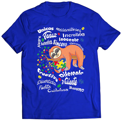 Polera Concienciación - Autismo - Perezoso Virtudes | Estilo Exclusivo