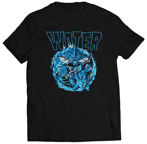 Polera Pokémon - Water Type | Ropa Gamer