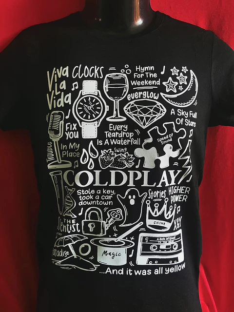 Polera Coldplay - Temazos White | Indie Rock