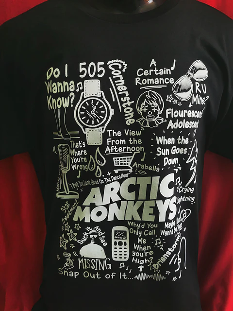 Polera Arctic Monkeys - Temazos White | Indie Rock