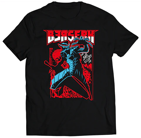 Polera Berserk Celeste | Anime Japonés
