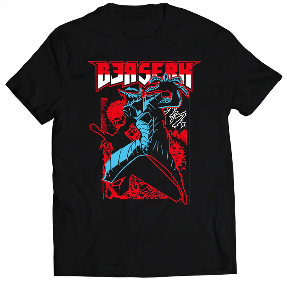 Polera Berserk Celeste | Anime Japonés 1