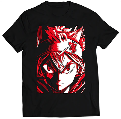 Polera Black Clover Red Asta | Anime Japonés