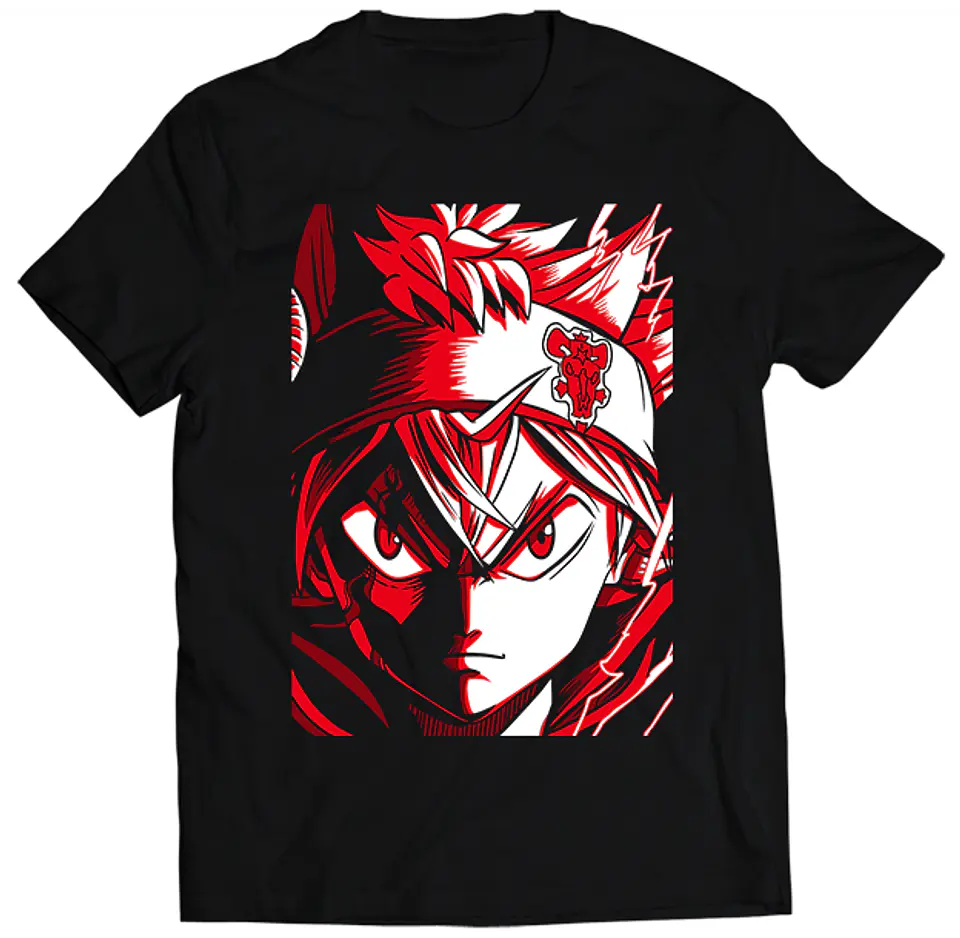 Polera Black Clover Red Asta | Anime Japonés 1
