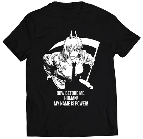 Polera Chainsaw Man - My Name Is POWER | Anime Japonés
