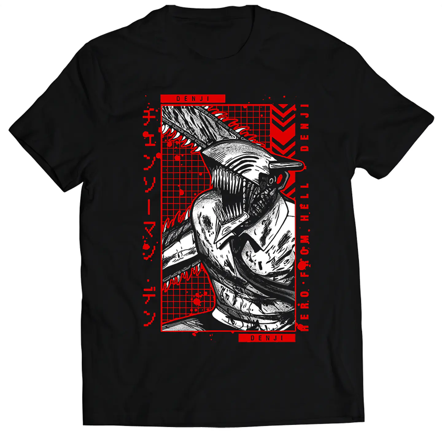 Polera Chainsaw Man - Denji Rojo | Anime Japonés 1
