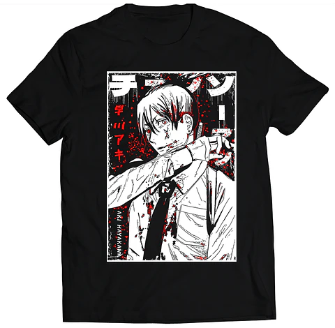 Polera Chainsaw Man - Aki Blood | Anime Japonés