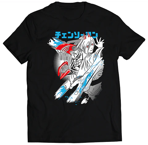 Polera Chainsaw Man - Power Colores | Anime Japonés