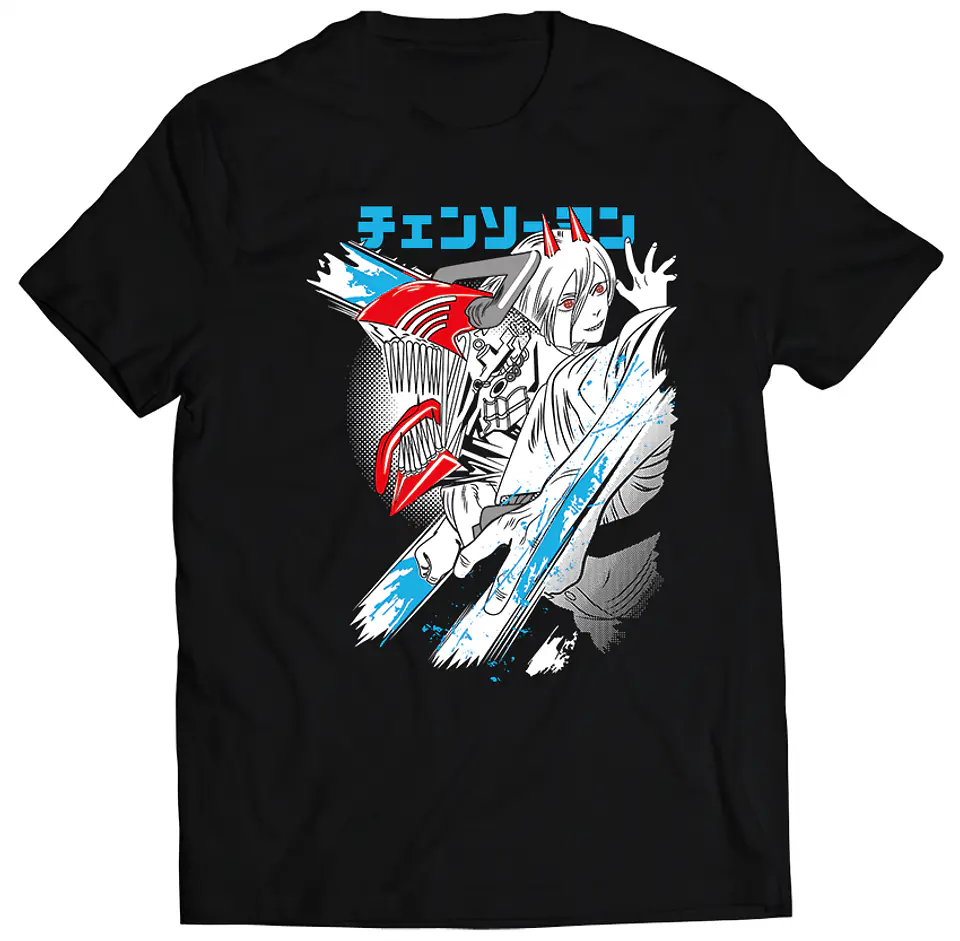 Polera Chainsaw Man - Power Colores | Anime Japonés 1