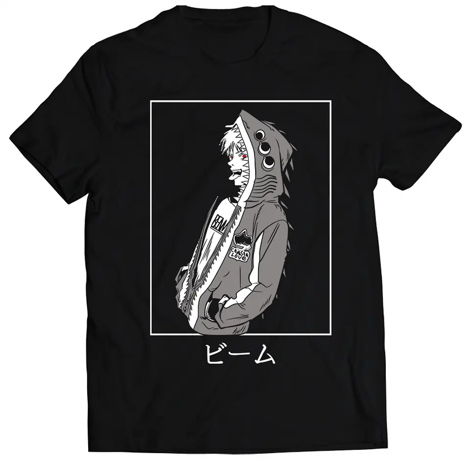 Polera Chainsaw Man - Shark Hoodie | Anime Japonés 1